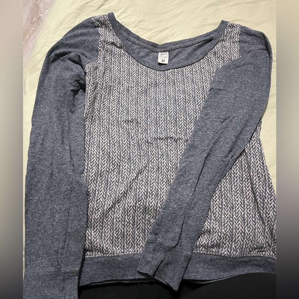GEF France Gray Textured Knit Top
